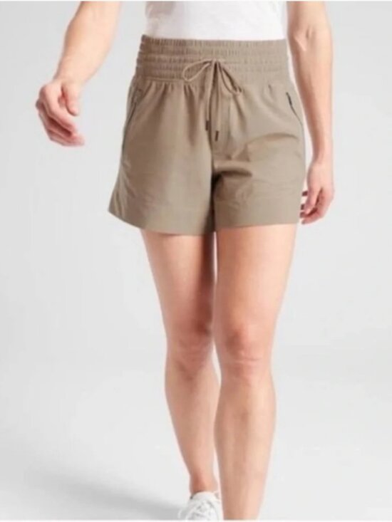 Athleta Pants - Athleta Camden Short in Tan/Khaki; 5" Inseam; EUC; Size 16